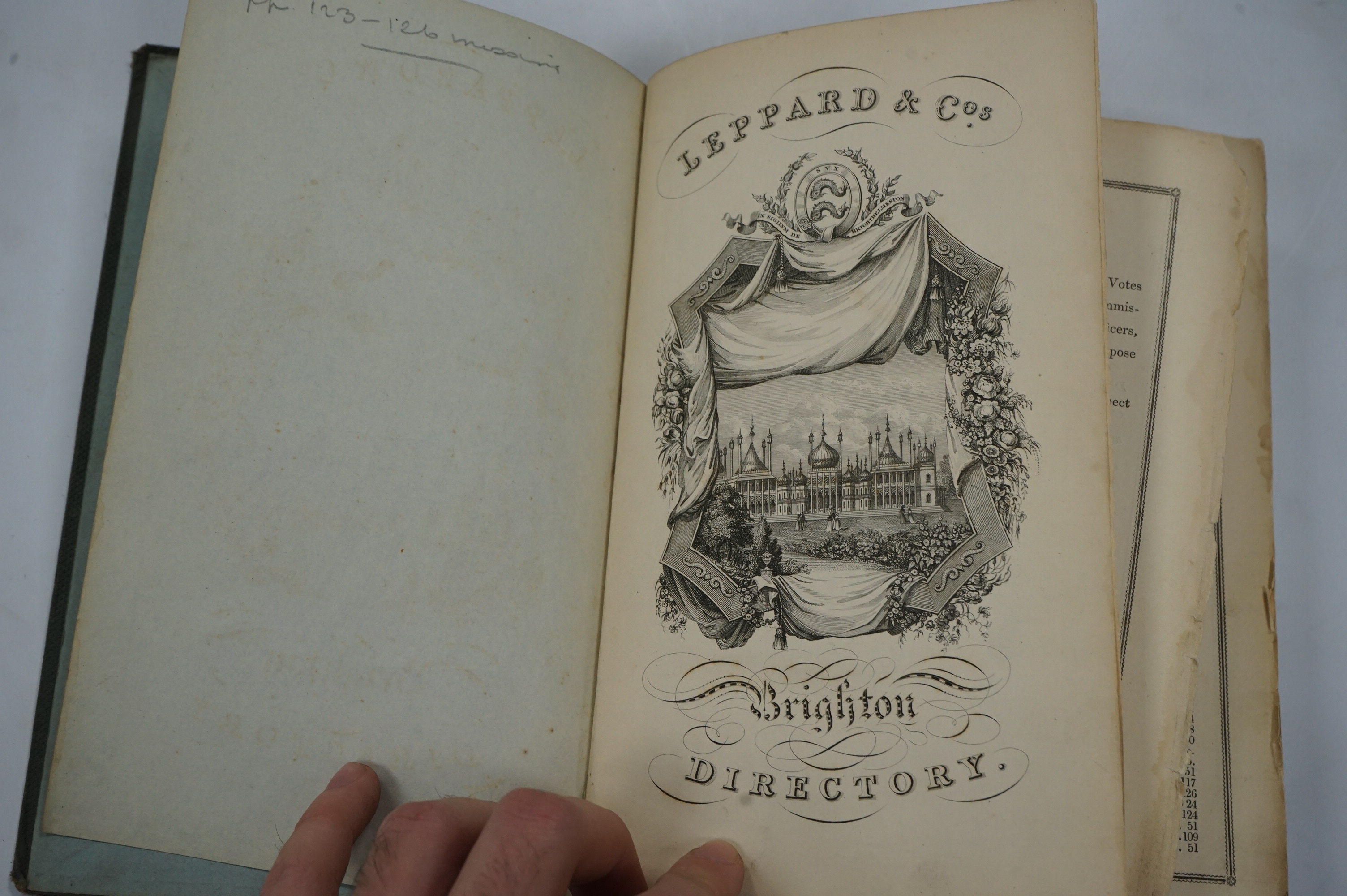 [Brighton Interest] Leppard & Co. Brighton Directory, original cloth, 1839-40 & 1843 (2)